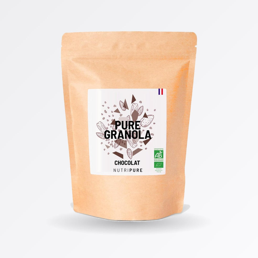 Pure Granola Bio Nutripure pour le petit-déjeuner du sportif, en stock à La Réunion