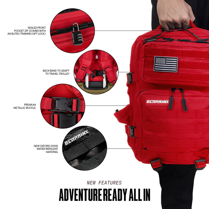 25L Red Tactical Backpack