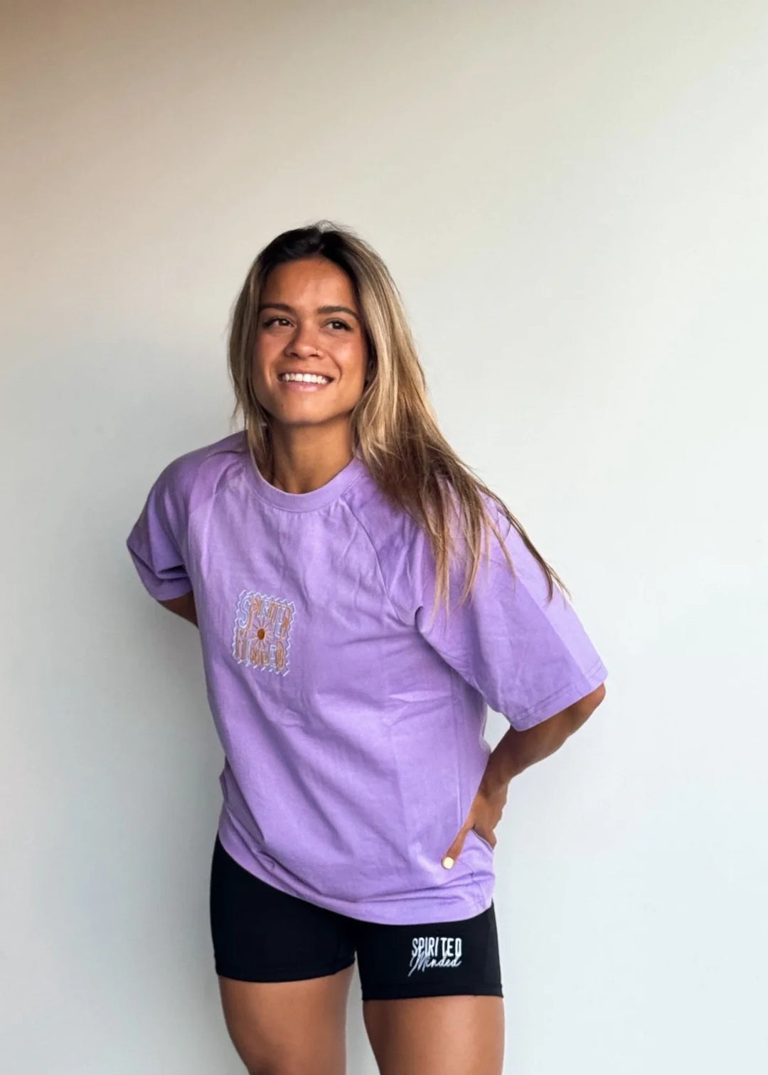 T-SHIRT BRODE OVERSIZE SOLSTICE FLOW - VIOLET