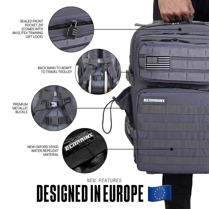 Sac à dos tactique V1 45L Gris