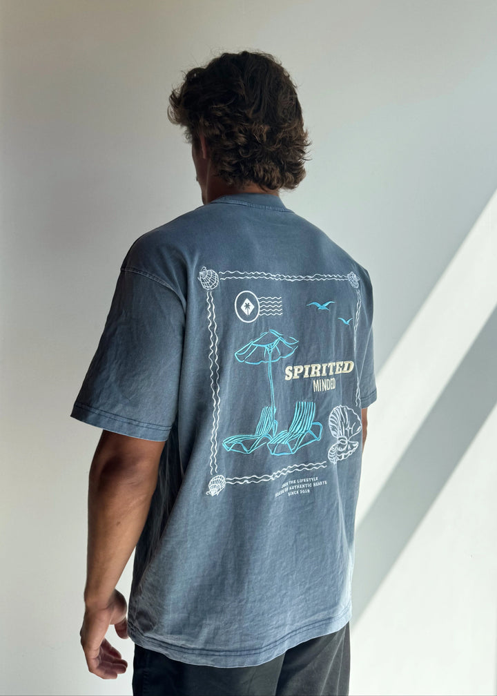 T-SHIRT BRODE OVERSIZE - GRIS