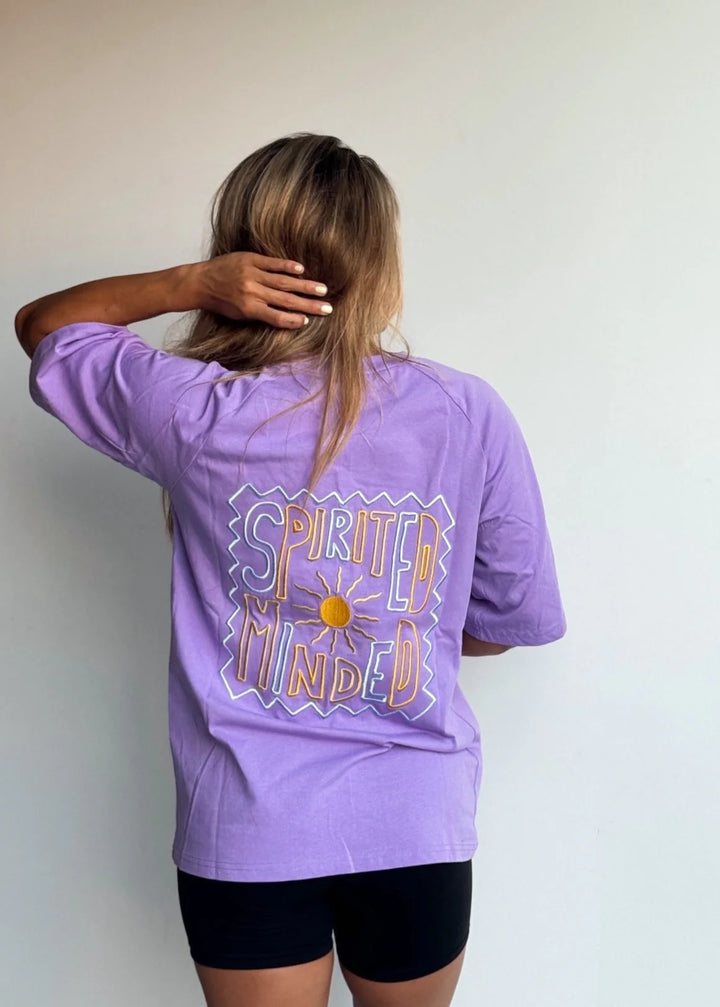 T-SHIRT BRODE OVERSIZE SOLSTICE FLOW - VIOLET