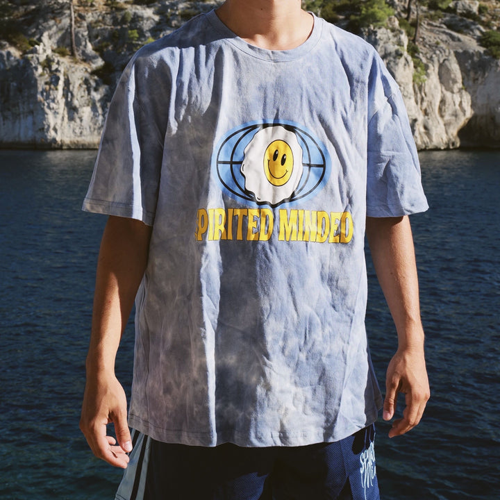 T-SHIRT OVERSIZE TIE AND DYE - BLEU