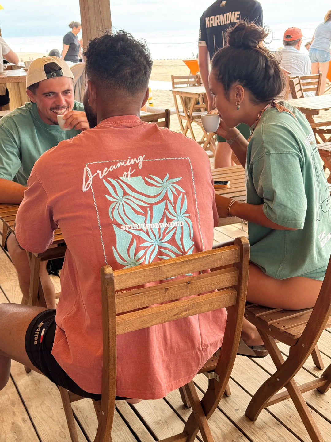 T-SHIRT BRODE OVERSIZE BANGERS - ROSE