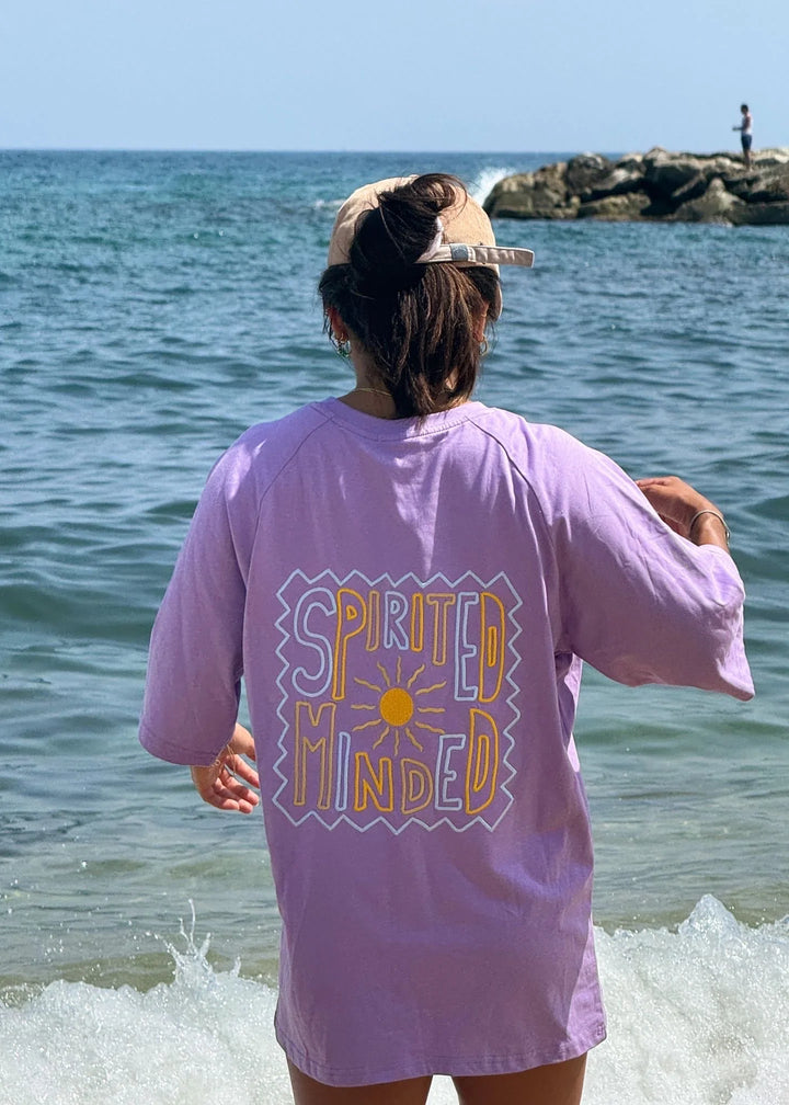 T-SHIRT BRODE OVERSIZE SOLSTICE FLOW - VIOLET