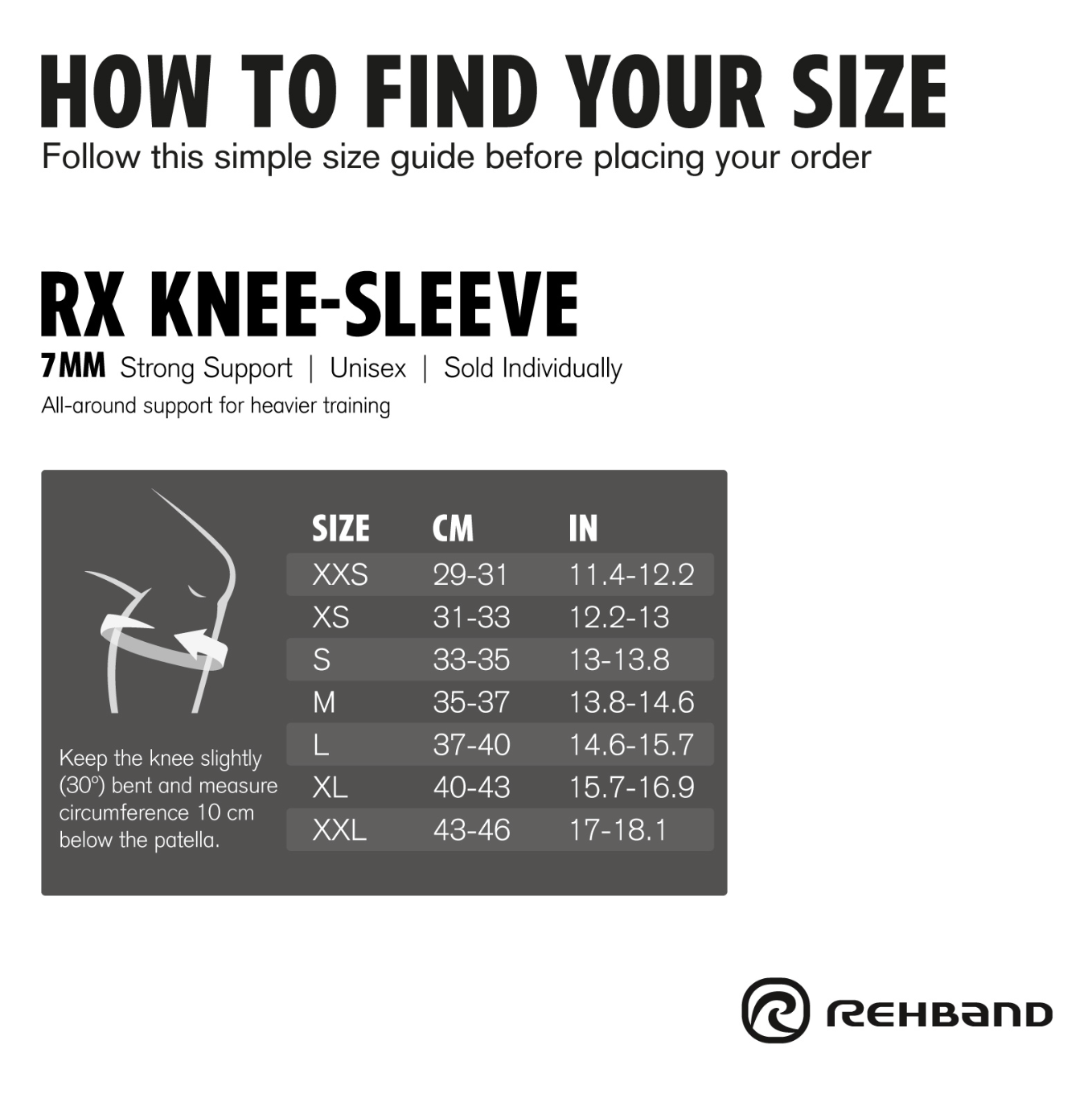 RX Knee Sleeve Power Max 7mm (la paire)