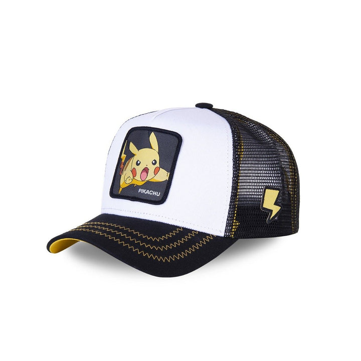 CAPSLAB -Casquette Trucker Pokemon Pikachu Snapback Blanc
