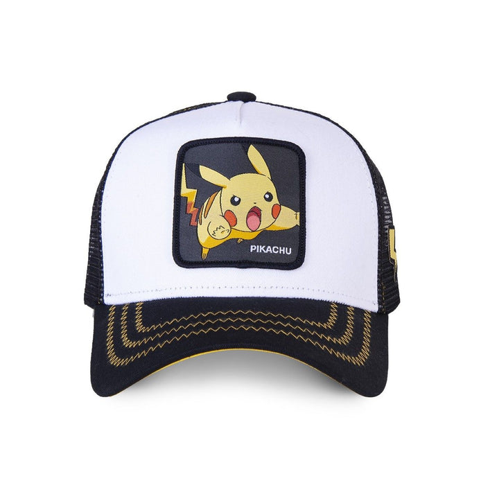 CAPSLAB -Casquette Trucker Pokemon Pikachu Snapback Blanc