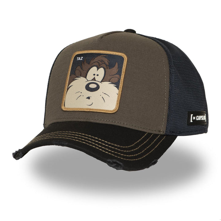 CAPSLAB -Casquette Trucker Looney Tunes Snapback Kaki