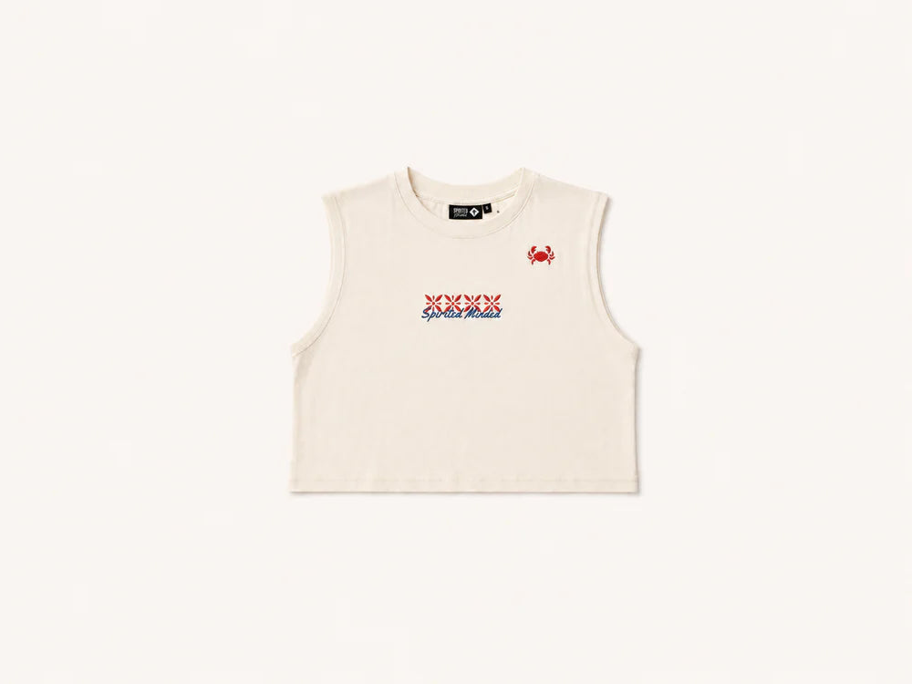 CROP TOP DÉBARDEUR - BEIGE