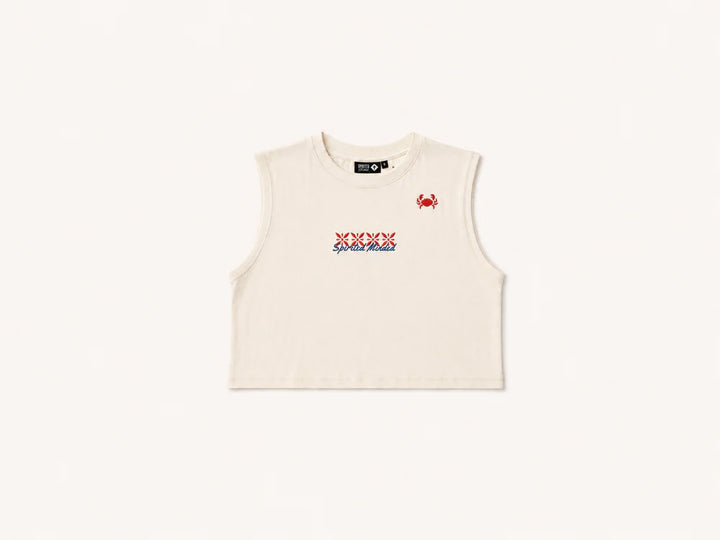 CROP TOP DÉBARDEUR - BEIGE