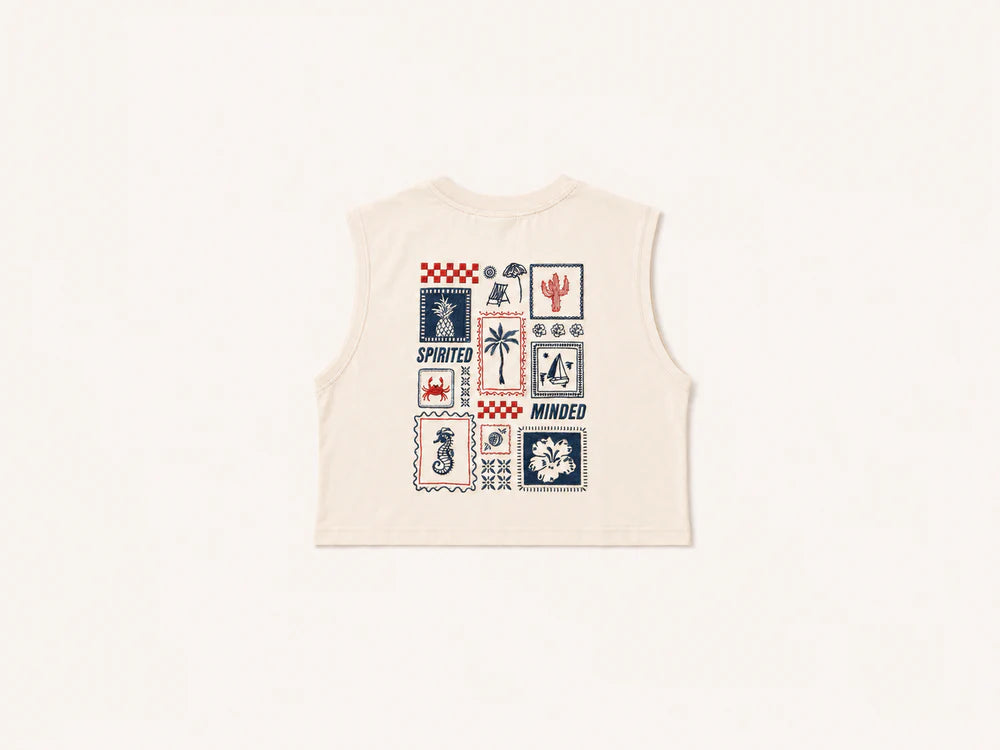 CROP TOP DÉBARDEUR - BEIGE