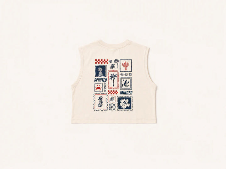 CROP TOP DÉBARDEUR - BEIGE