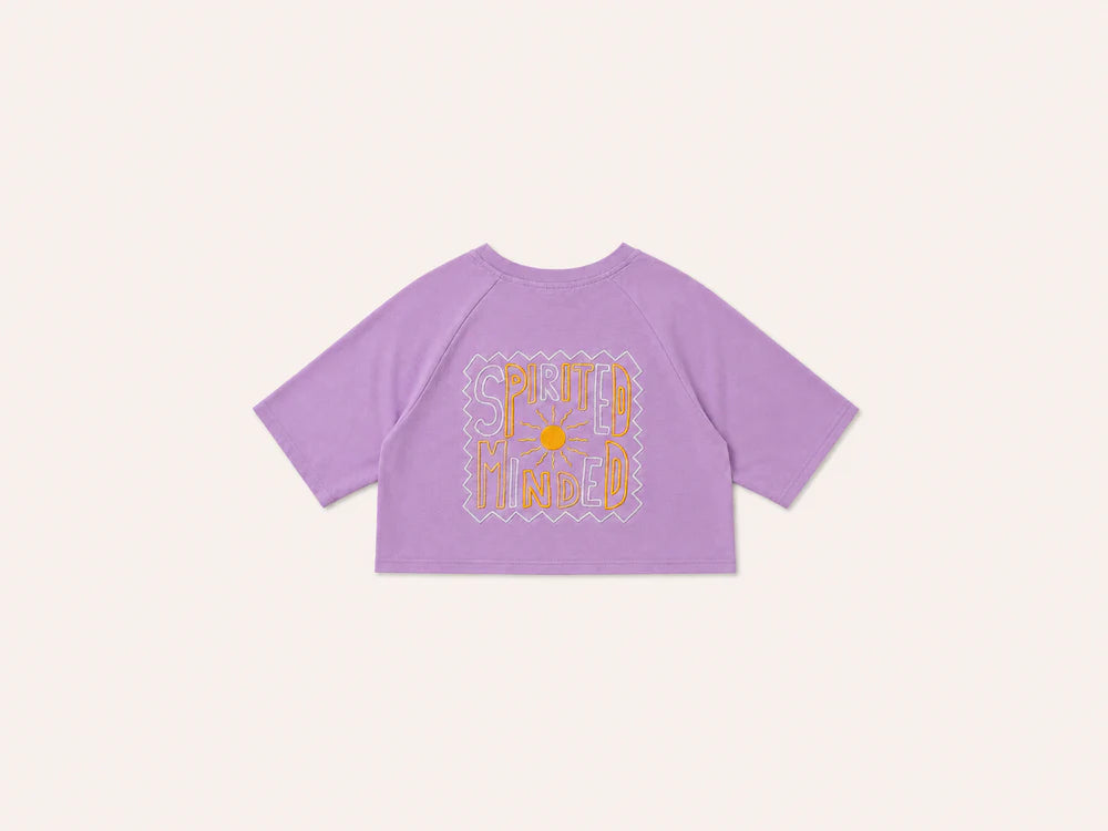 CROP TOP BRODÉ OVERSIZE SOLSTICE FLOW - VIOLET