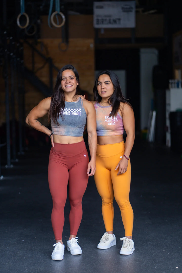 CROP-TOP - GRIS / ORANGE