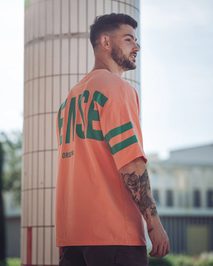 Tee-Shirt - Stensed Oversize Corail