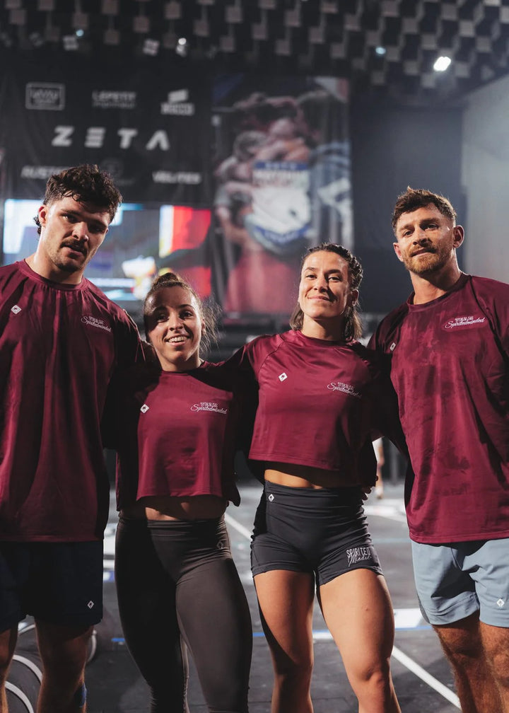 CROP TOP SOLSTICE FLOW - BORDEAUX