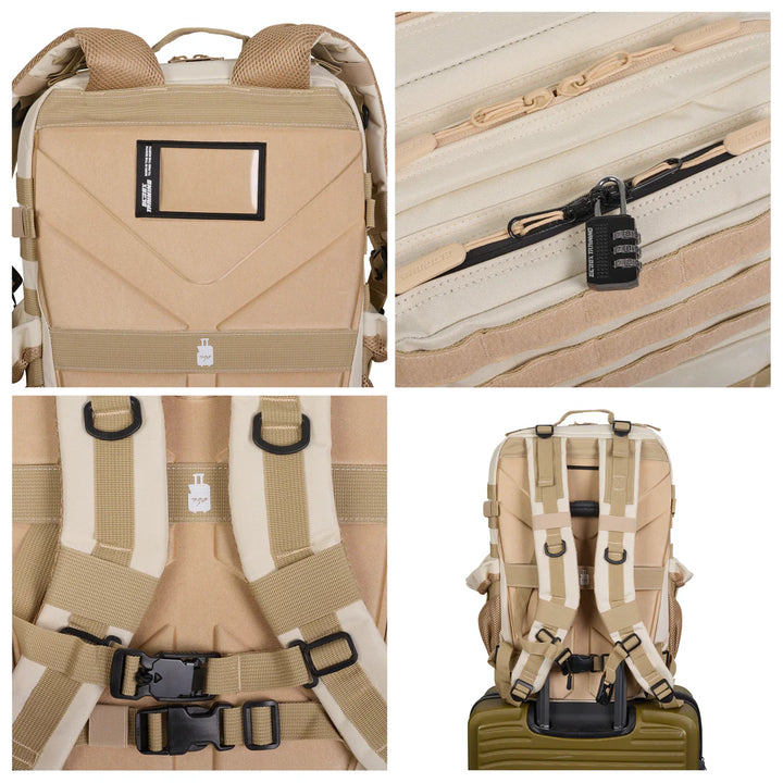 Sac à dos tactique V1 All In Crème kaki 45L