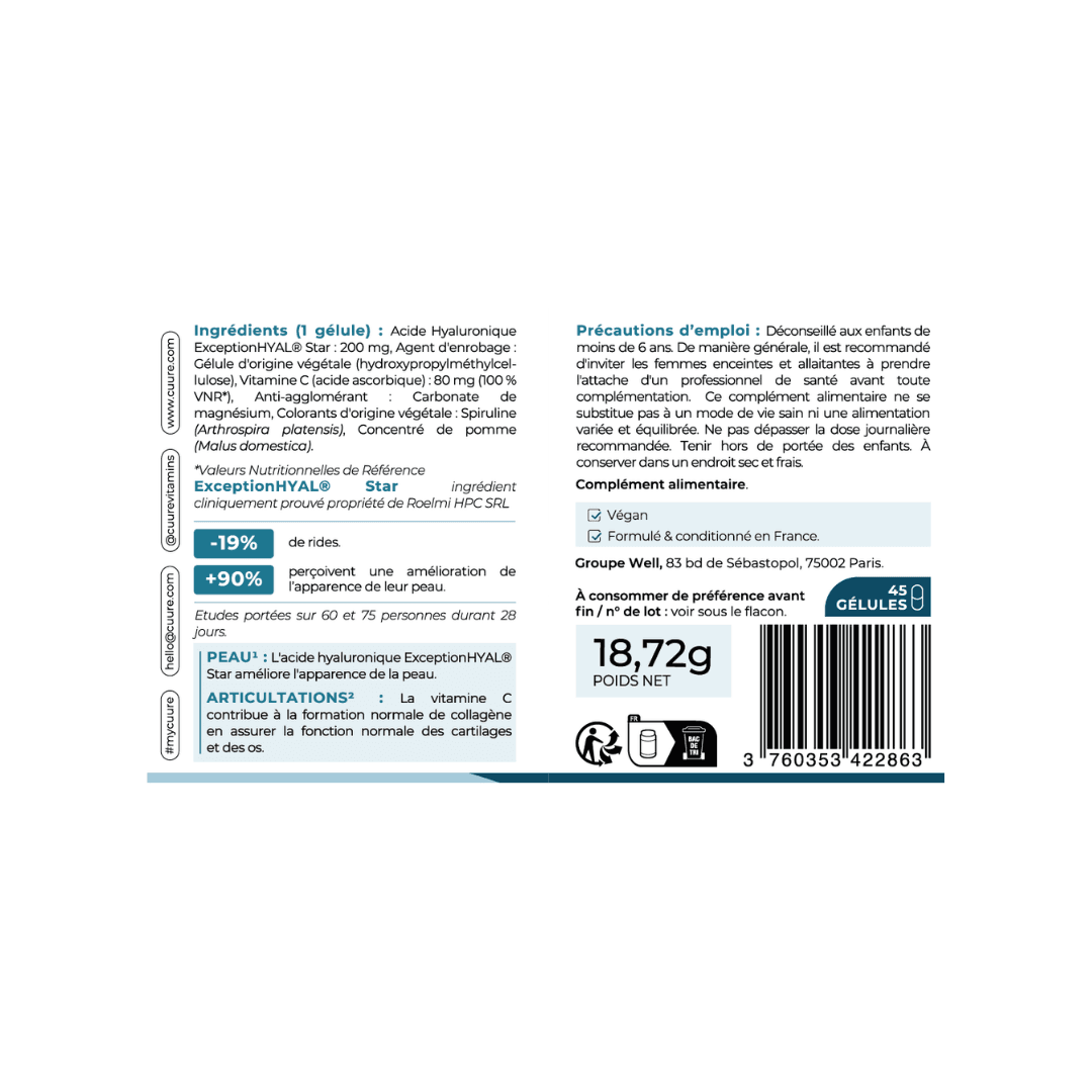 Acide Hyaluronique (45 doses)