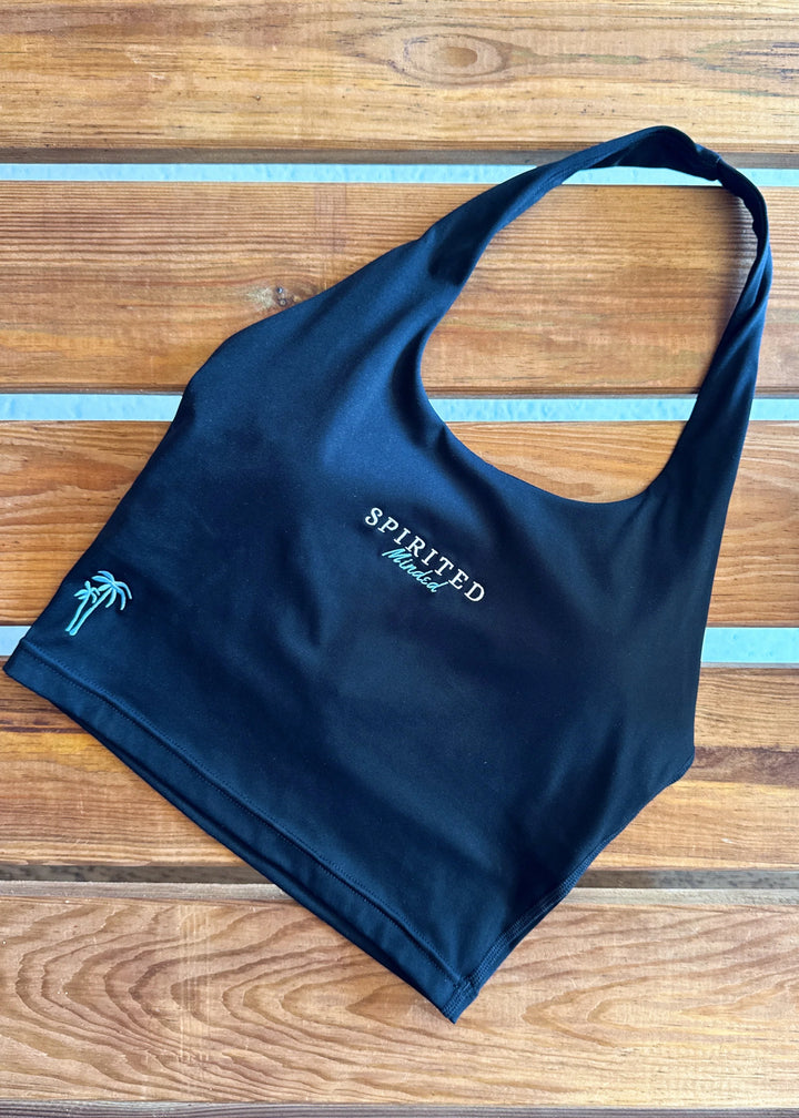 TOP / BRASSIÈRE TOUR DE COU - NOIR