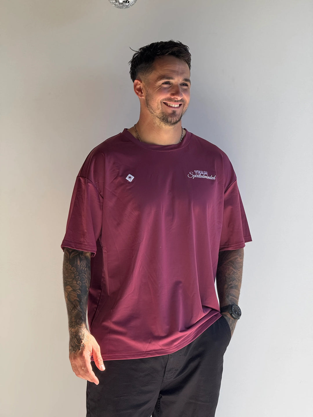 T-SHIRT OVERSIZE SOLSTICE FLOW - BORDEAUX