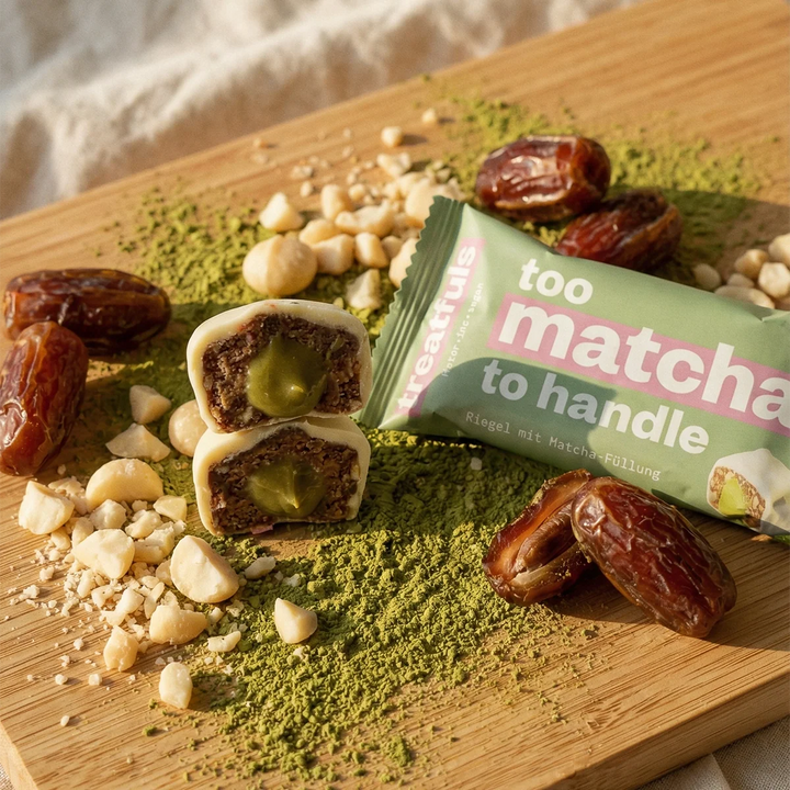 Barre Treatfuls - Matcha chocolat blanc fourrée « Too matcha to handle »