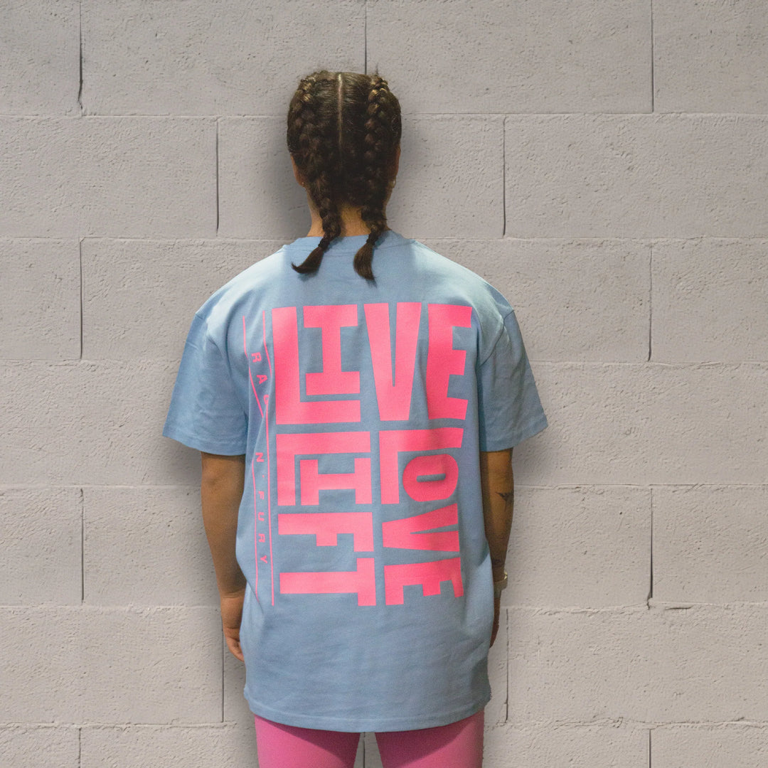 Tshirt Oversize Unisex Bleu Love