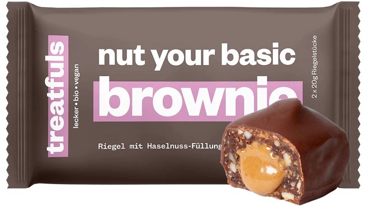Barre Treatfuls - Brownie chocolat noir fourrée « Nut your basic brownie »
