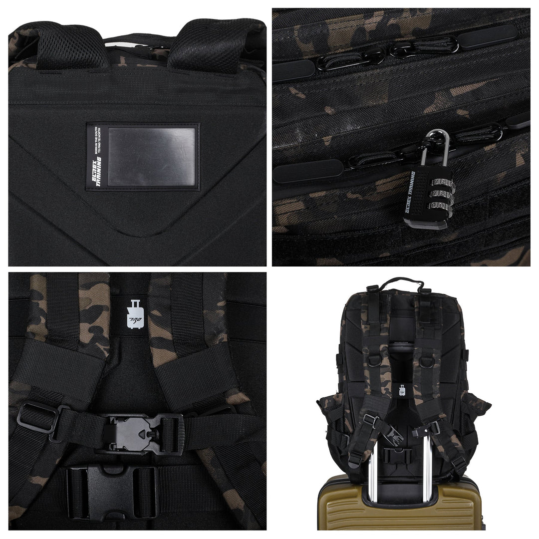 Sac à dos tactique V1 45L NOIR CAMOUFLAGE