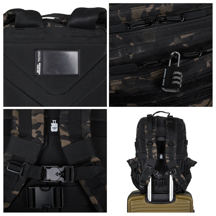 Sac à dos tactique V1 45L NOIR CAMOUFLAGE