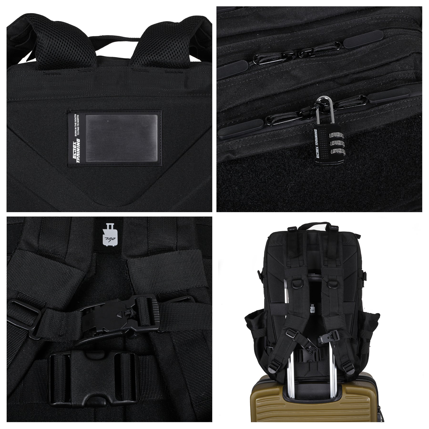 V2 45L All Black Tactical Backpack