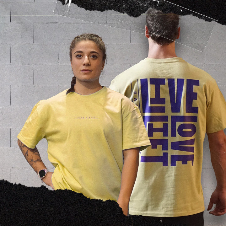 Tshirt Oversize Unisex Jaune Love