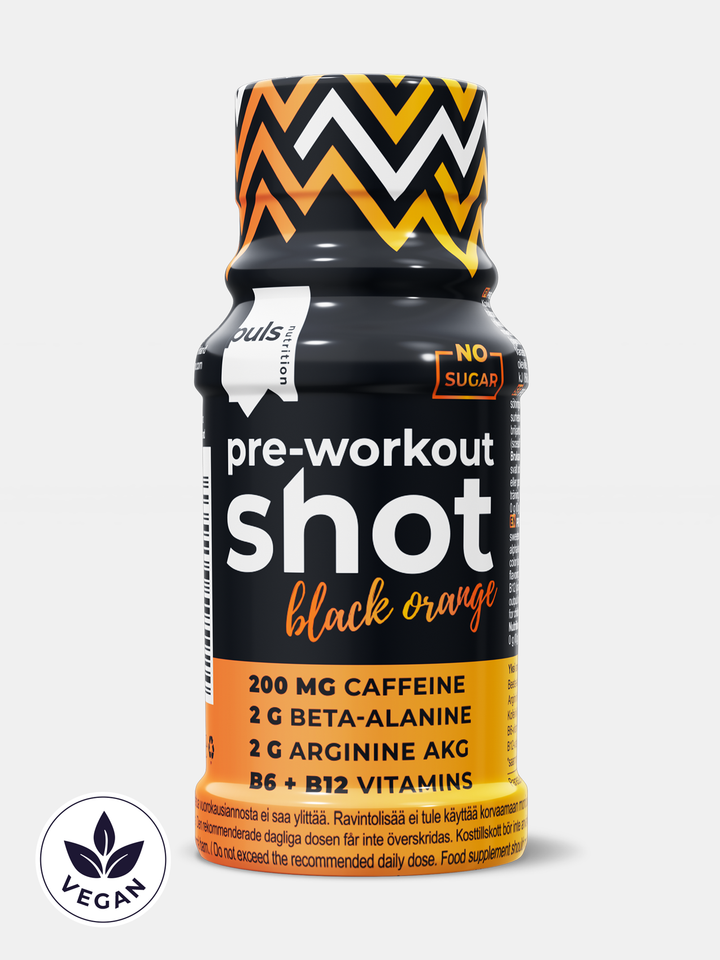 PRE-WORKOUT SHOT – Black Orange (60 ml)