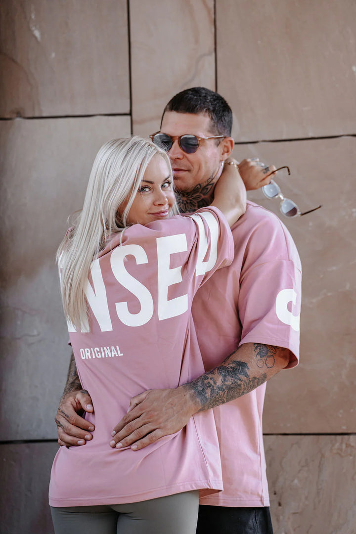 Tee-Shirt - Stensed Oversize New Rose