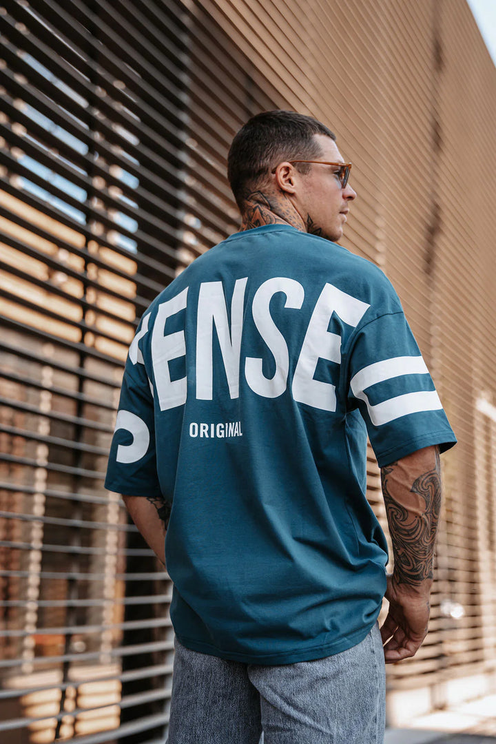 Tee-Shirt - Stensed Oversize Dark Green