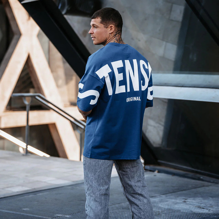 Tee-Shirt - Stensed Oversize Navy