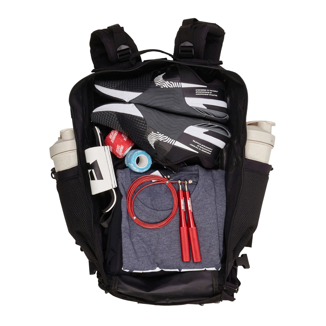 Black 45L Tactical Backpack with Food Compartment
