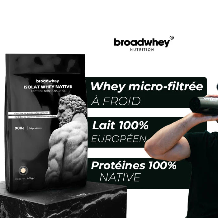 BROADWHEY- Whey Isolate Native Vanille 900G