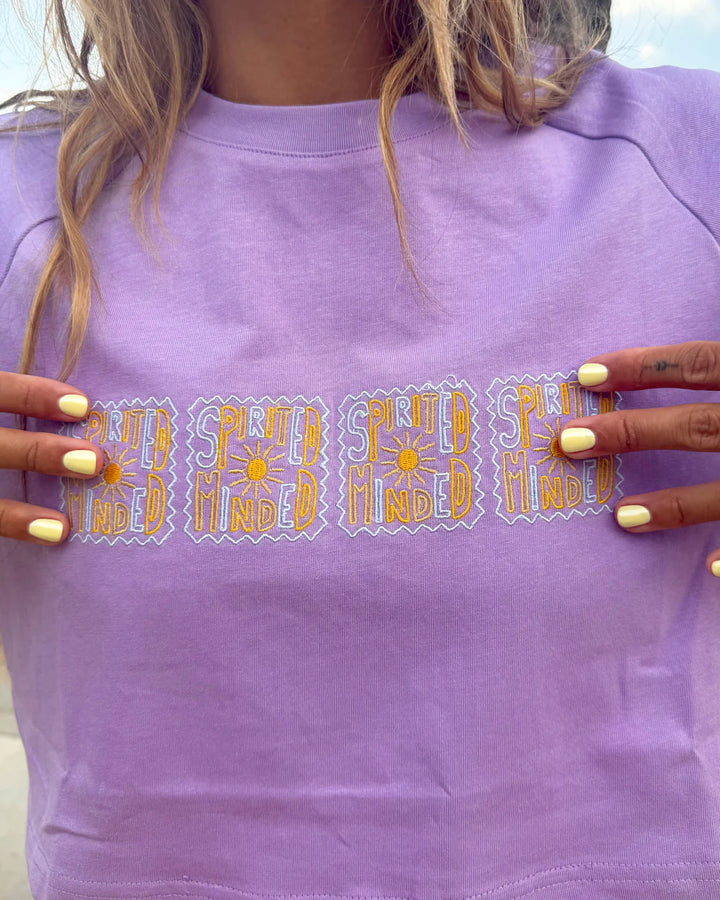 CROP TOP BRODÉ OVERSIZE SOLSTICE FLOW - VIOLET