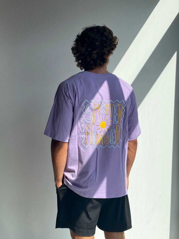 T-SHIRT BRODE OVERSIZE SOLSTICE FLOW - VIOLET