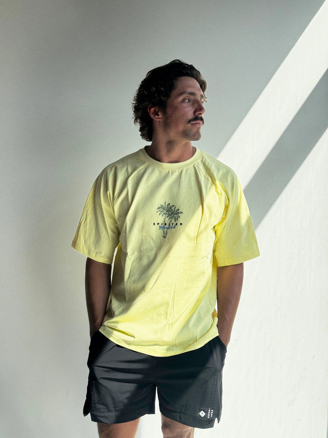 T-SHIRT BRODE OVERSIZE SOLSTICE FLOW - JAUNE