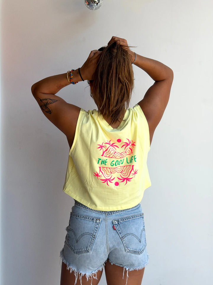 CROP TOP OVERSIZE "THE GOOD LIFE"