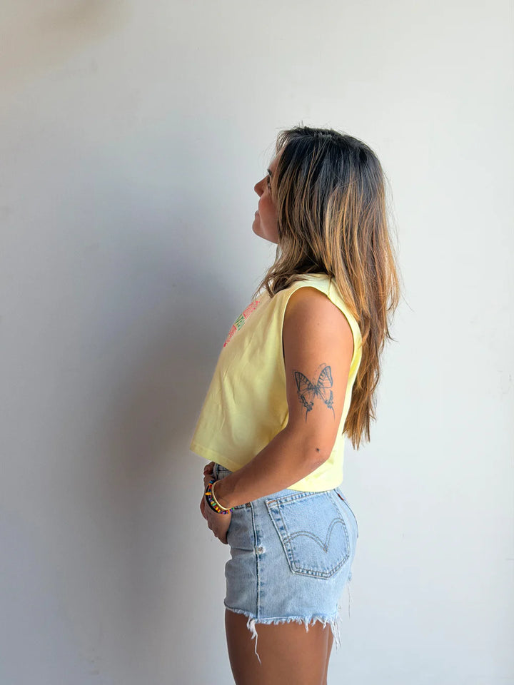 CROP TOP OVERSIZE "THE GOOD LIFE"