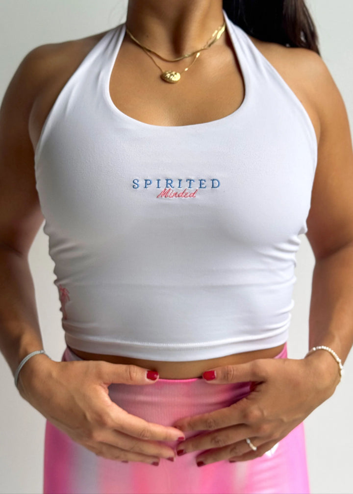 TOP / BRASSIÈRE TOUR DE COU - BLANC