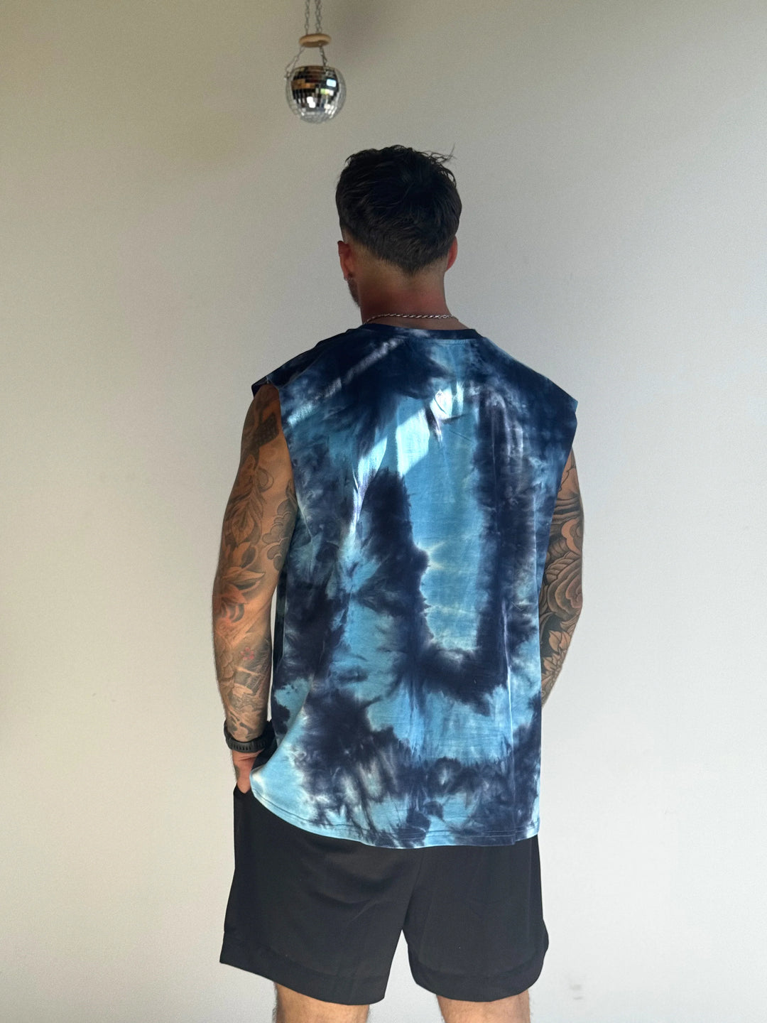 TANK TIE & DYE SOLSTICE FLOW - BLEU