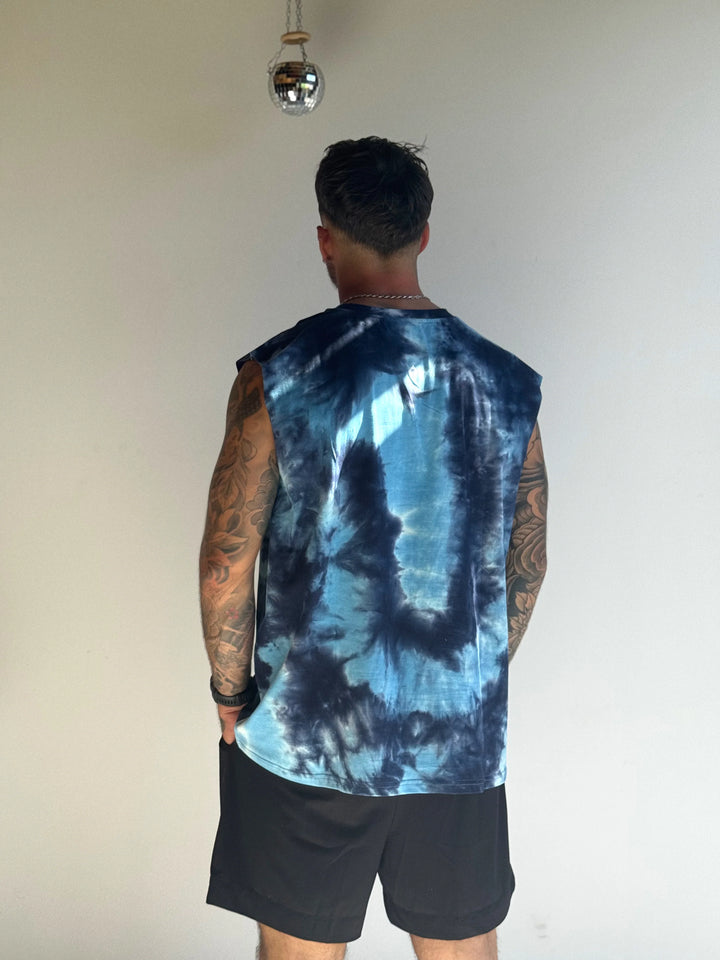TANK TIE & DYE SOLSTICE FLOW - BLEU