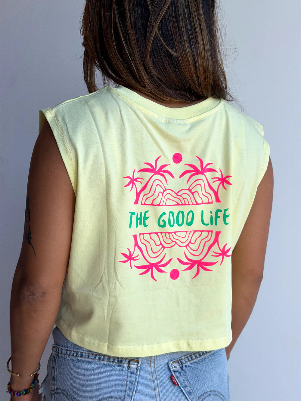 CROP TOP OVERSIZE "THE GOOD LIFE"