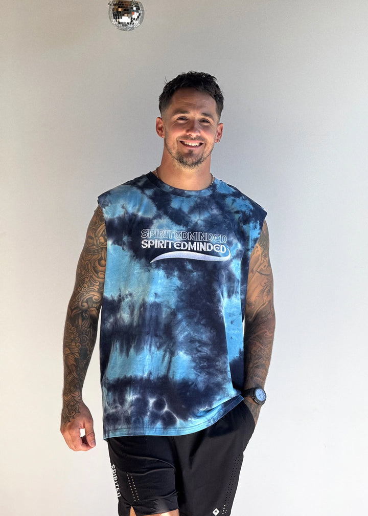 TANK TIE & DYE SOLSTICE FLOW - BLEU