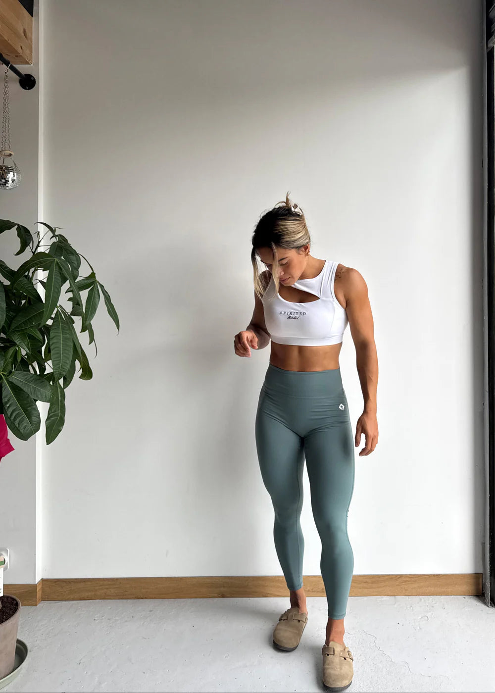 LEGGING SOLSTICE FLOW - GREEN WATER