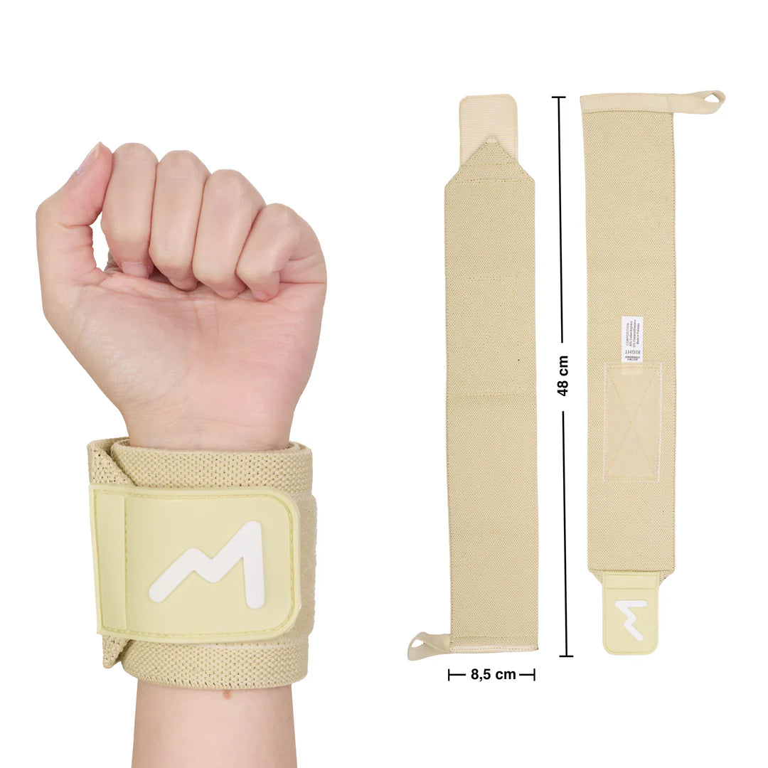 Bracelets d'haltérophilie Crème
